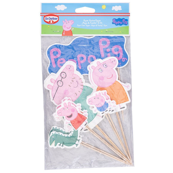 Dr. Oetker Peppa Pig & Family Taart Toppers pc/12
