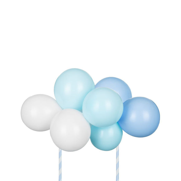 PartyDeco Ballon-Cake Topper Kit 29cm Blauw