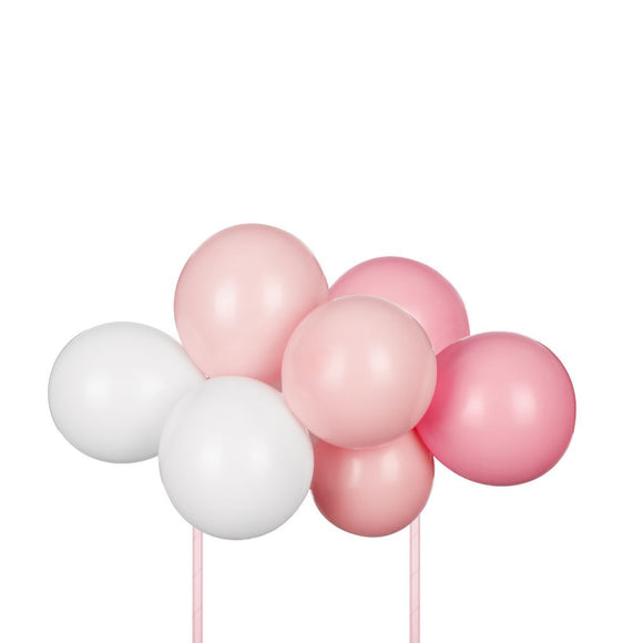 PartyDeco Ballon-Cake Topper Kit 29cm Roze