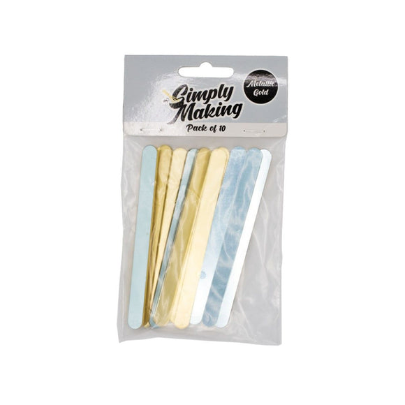 Simply Making Cakesicle Sticks pk/10 Glanzend Goud 113mm