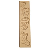 Speculaasplank Kerst (Rendier/Kerstman/Sok) (3x) 9x8cm.